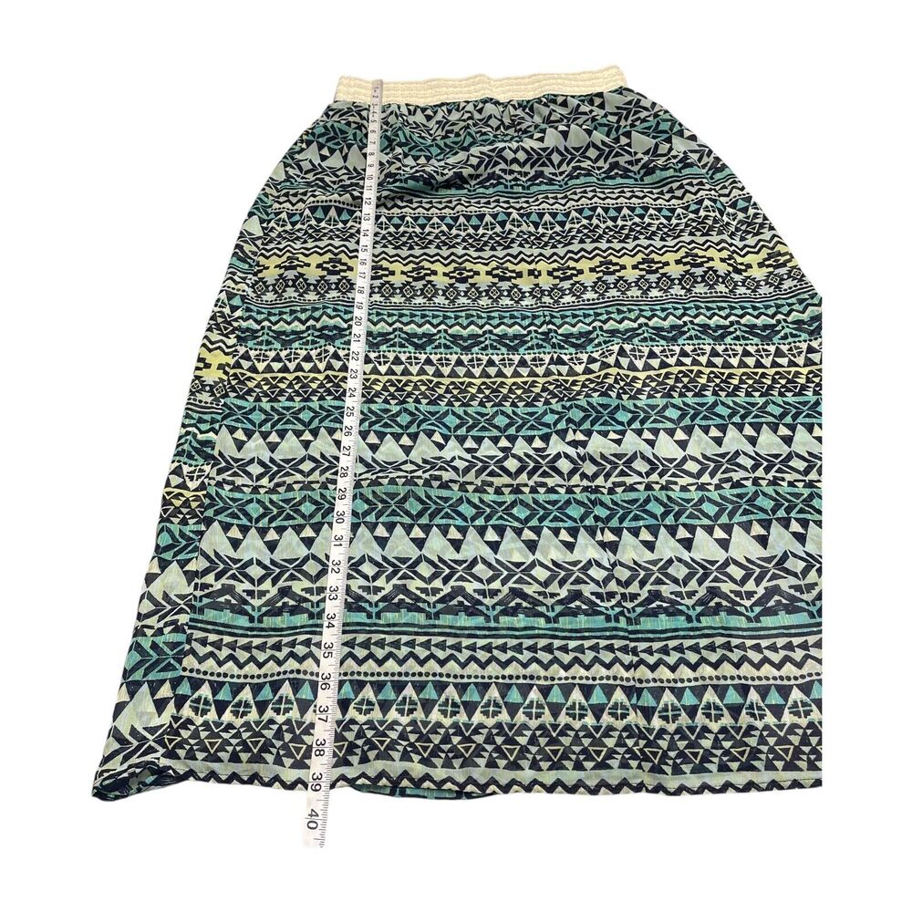 No Boundaries Boho A-line Skirt Womens XL(15-17) Multicolor Tribal Diamond Blue - Picture 6 of 6